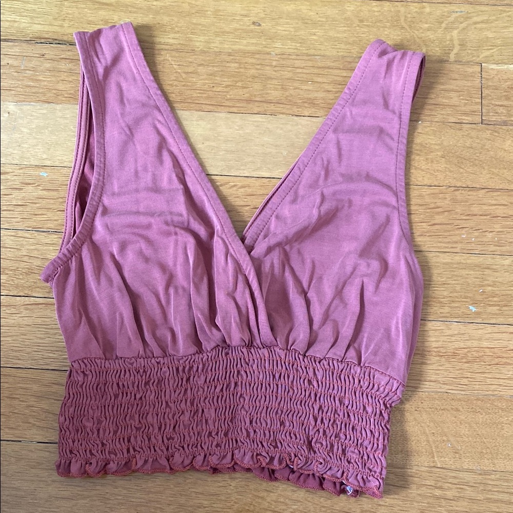 Pink Sleeveless Crop Top